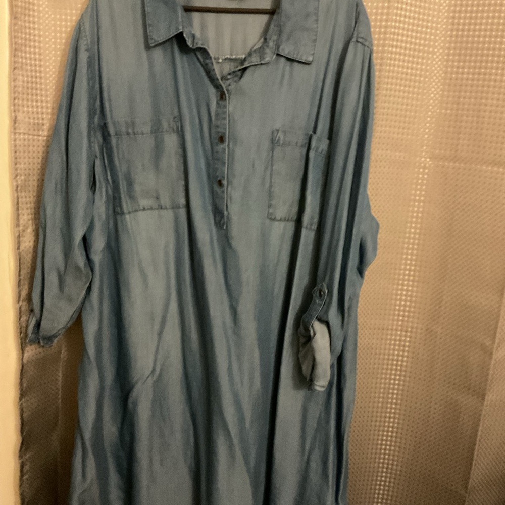 Blue Denim Shirt Dress